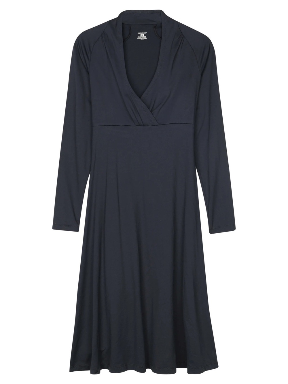 Patagonia Black Simple Neutral Basic Gorpcore Long Sleeve Eva Luna Dress Large